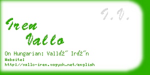 iren vallo business card